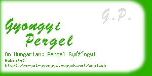 gyongyi pergel business card